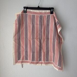 Vtg 60s 70s Mode Makers‎ Ben Goodman Handrolled Scarf Square Red Purple Stripes
